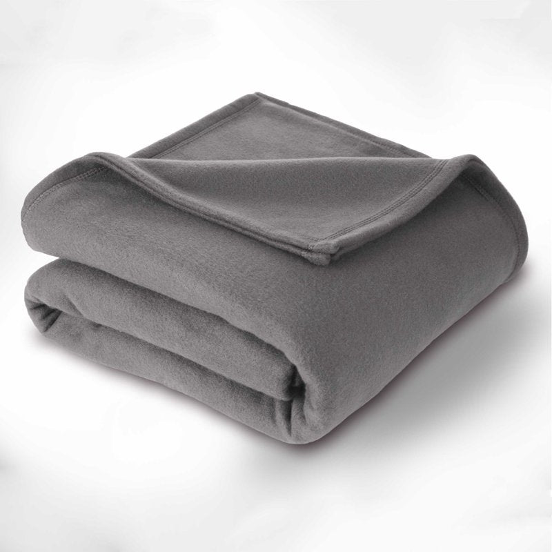 Martex Super Soft Fleece Bed Blanket - King, Gray, Lightweight & Cozy