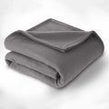 Twin Gray Fleece Bed Blanket - Super Soft Lightweight Cozy Bedding