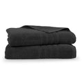 Oversized Black Bath Sheet Set - 2-Pack 33 x 65 Inch Cotton Towels, Soft & Absorbent