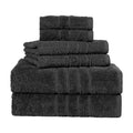 Martex 6-Piece Cotton Bath Towel Set - Black, Soft & Absorbent