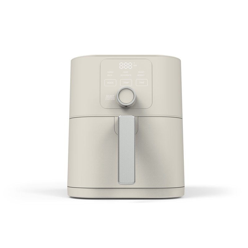 6QT Slim Air Fryer - 6-in-1 Ceramic Non-Stick - Linen Cream