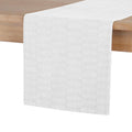 Honeycomb Reversible Table Runner - White, 15" W x 72" L