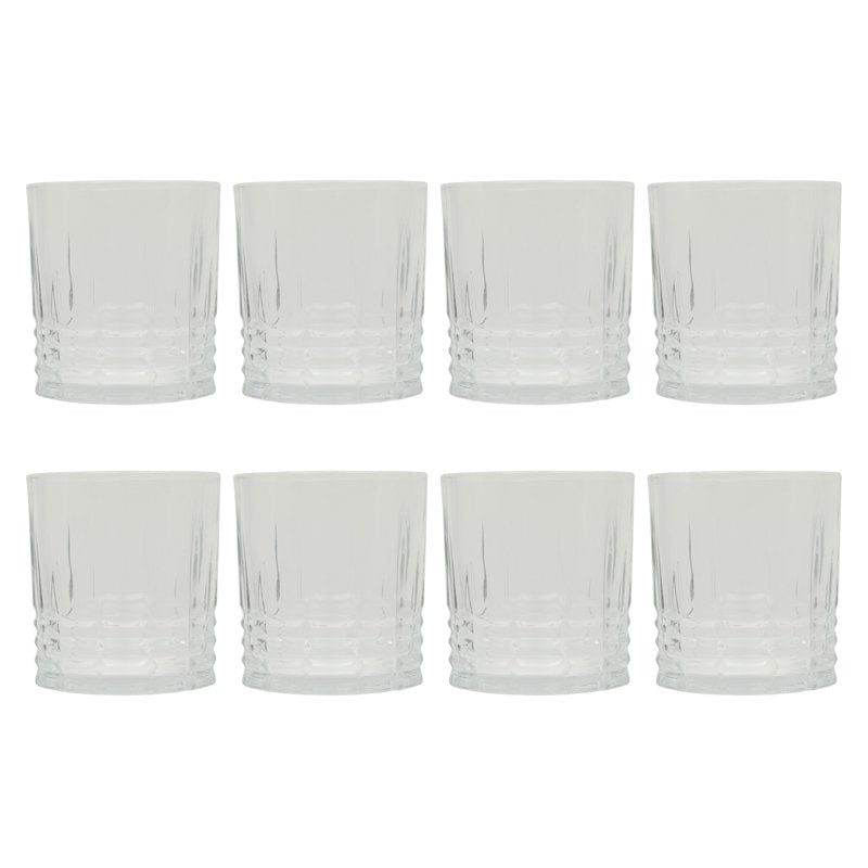 Clear Double Old-Fashioned Glass Set - 8-Piece Calista