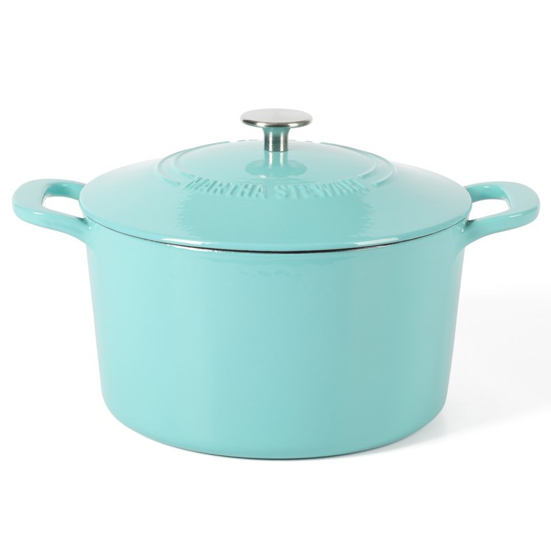 7-Quart Teal Enameled Cast Iron Dutch Oven - Everyday Eastwick