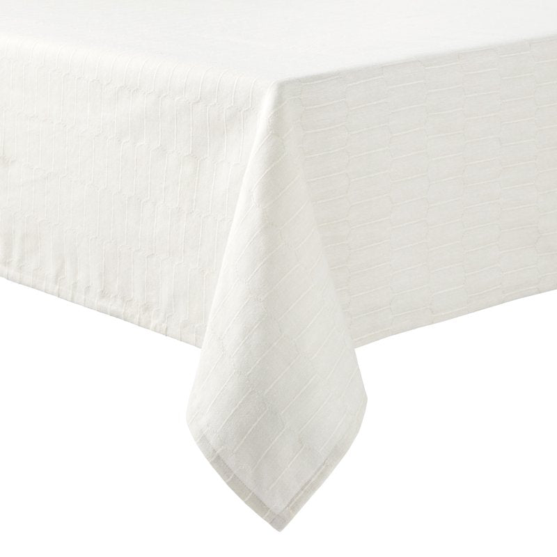 Honeycomb Fabric Tablecloth - Beige, 60" x 102"