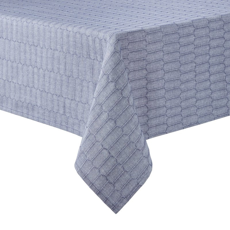 Honeycomb Fabric Tablecloth - Blue, 60" x 84"