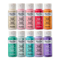Multi-Surface Glitter Acrylic Craft Paint Set - Polished Pearl, 10 x 2 fl oz