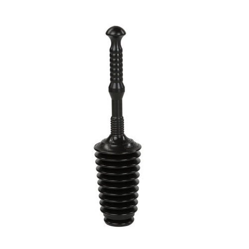 Heavy Duty All Purpose Plunger with Air Release Valve for Toilets and Sinks - Black