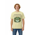 Men's Graphic Tee with Skeletor Artwork - Light Yellow S-3XL