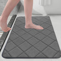 YZEGDCH Bathroom Rug Gray Extra Soft Non-Slip Quick Dry Machine Washable Variation #4