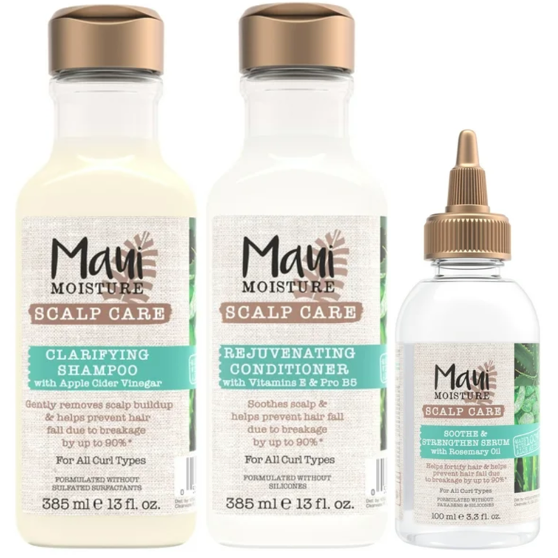 Scalp Care Shampoo, Conditioner & Serum Set for Curly Hair