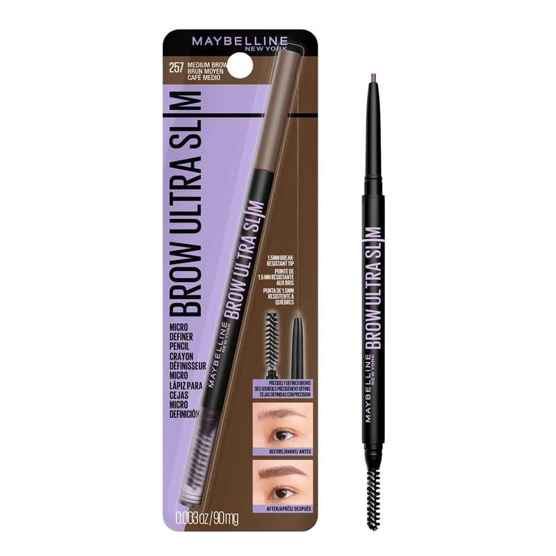 Ultra Slim Eyebrow Pencil with Spoolie, 1.5mm Precision Tip