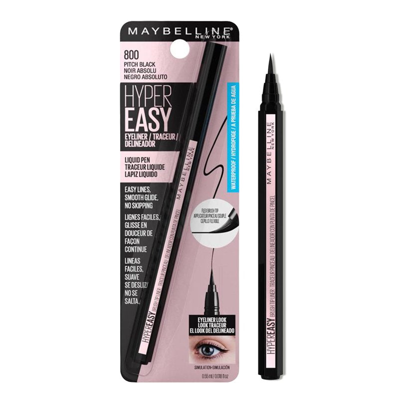 Hyper Easy Liquid Eyeliner - Smudge-Proof Flex Tip Brush for Precise Lines