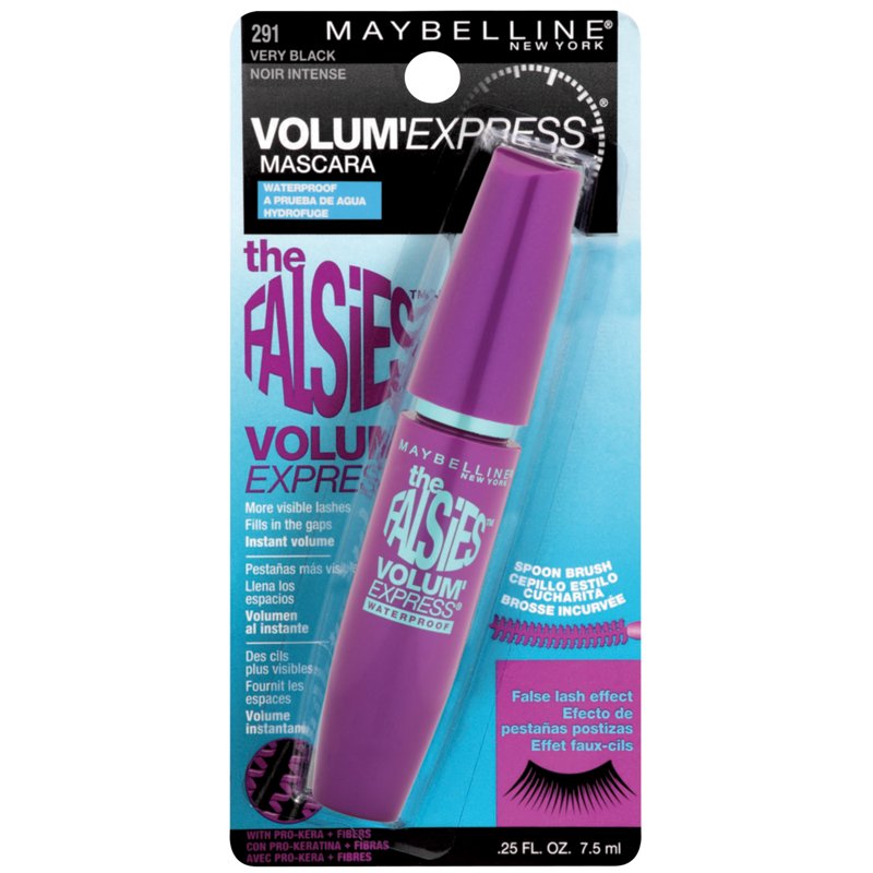 Volumizing Waterproof Mascara with Spoon Brush for False Lash Effect
