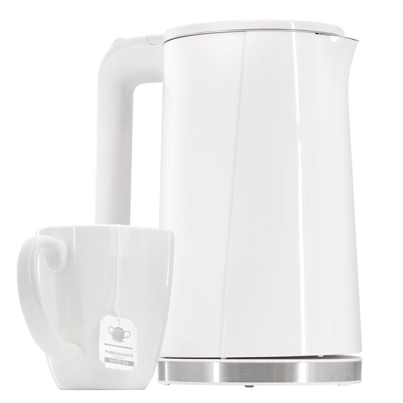 1.7L Stainless Steel Electric Tea Kettle - White