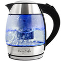 1.8L Electric Glass Tea Kettle with Stainless Steel Infuser