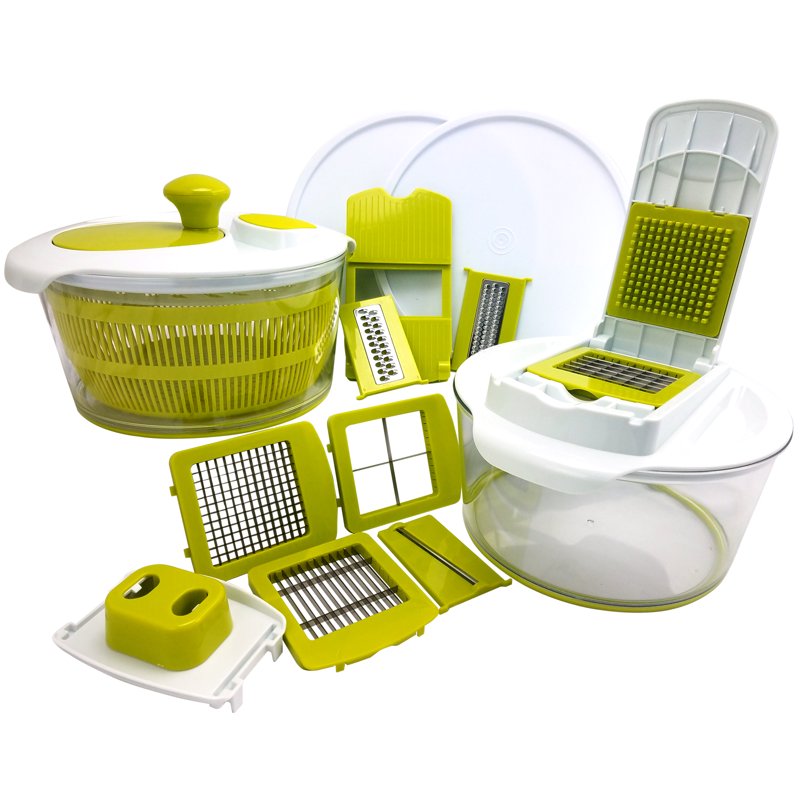 10-in-1 Multi-Use Salad Spinning Slicer, Dicer & Chopper