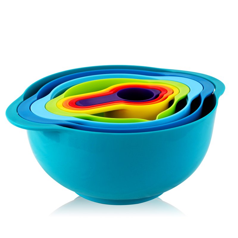 Stackable Mixing Bowl and Measuring Cup Set - 8 Pieces