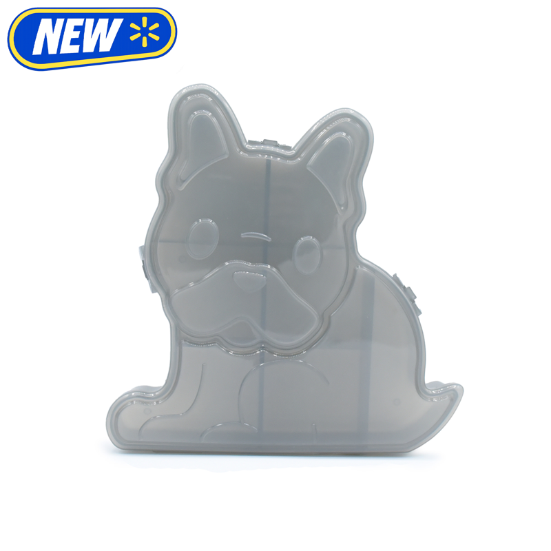 Toddler Snack Cup - BPA-Free Bulldog Design - Gray