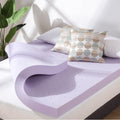 Memory Foam Mattress Topper Twin 4-Inch Ventilated Lavender Infused