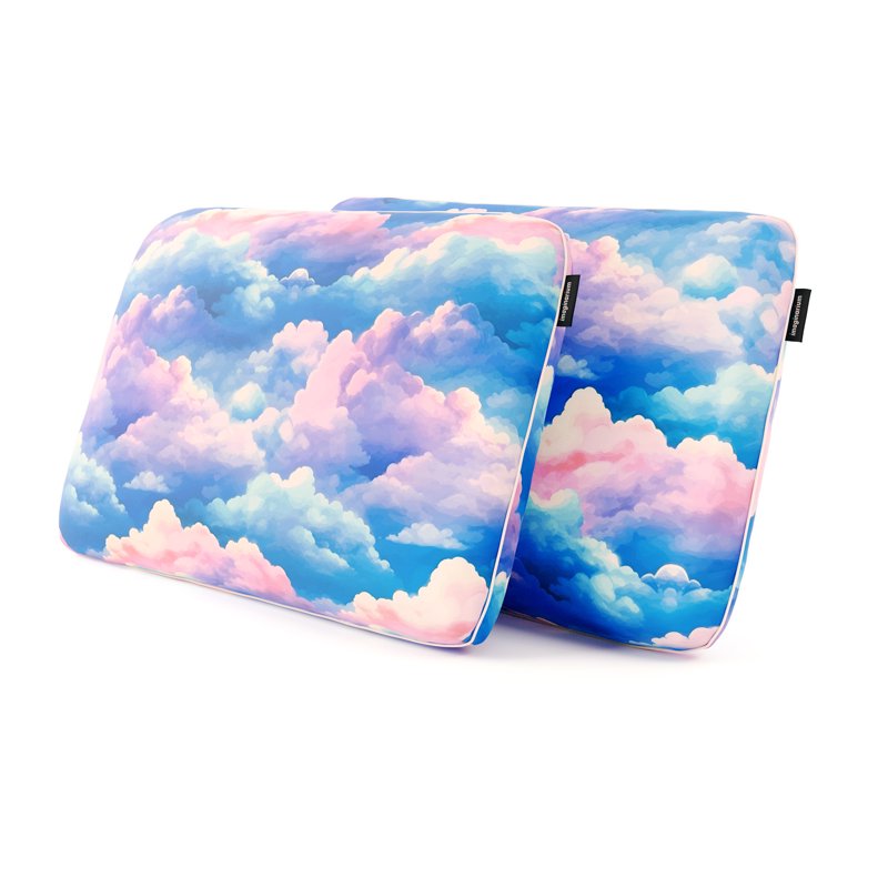 Memory Foam Fun Pillow with Cool Cover - Dreamy Clouds 2 Pack - Standard/Queen Variation