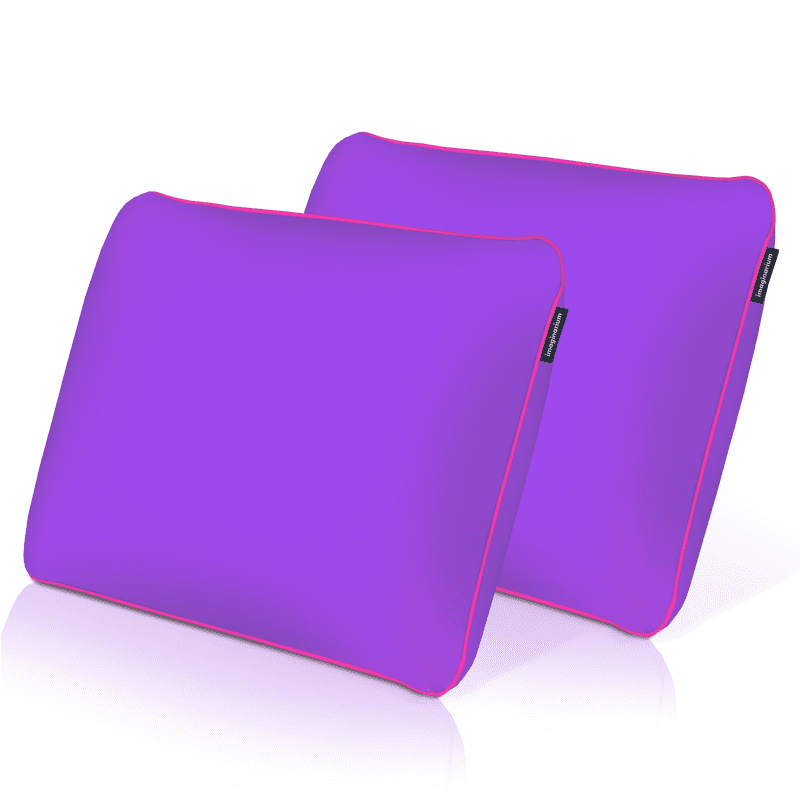 Memory Foam Pillow Set with Cool-To-The-Touch Cover - Galactic Purple 2 Pack - Standard/Queen