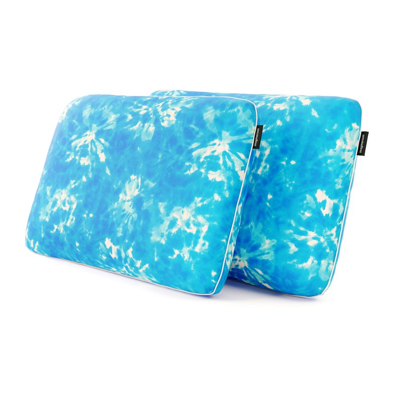 Memory Foam Fun Pillow with Cool-to-The-Touch Cover - Ocean Ice, Standard/Queen, 2 Pack