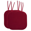 Memory Foam Chair Cushion Pad - Non-Slip, 2-Pack, Wine