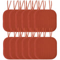 Memory Foam Honeycomb Chair Cushion Pad with Ties - 12-Pack, Rust