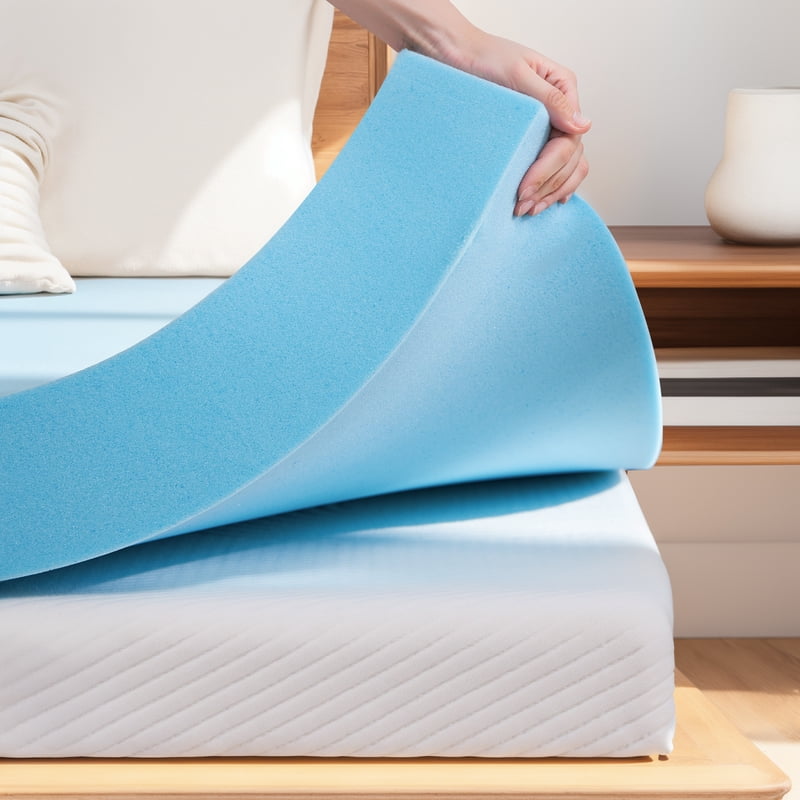 Twin Memory Foam Mattress Topper - 3 Inch Gel Infused Cooling Support, Pressure Relief