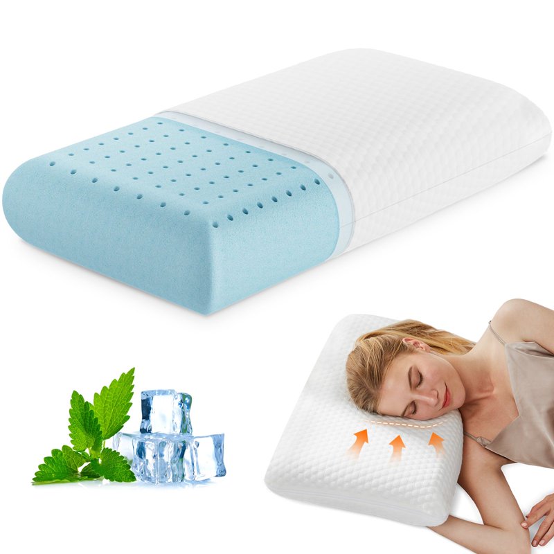 Memory Foam Pillow - Standard Size Bed Pillow for Sleeping - Comfortable & Supportive - 1 Pack - Variation 1