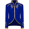 Men's Halloween Retro Style Gold Embroidered Jacket - Blue, L Variation