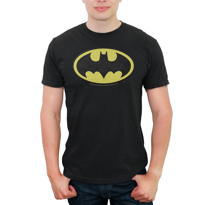 Men's Batman Logo Graphic T-Shirt 4XLT Black Patriotic Stars Tee