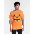 Halloween Men's Jacko Smile Graphic Tee Solar Orange 3XL with Variation