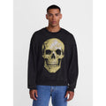 Men's Halloween Web Geometry Graphic Long Sleeve Sweatshirt - Black Soot XL