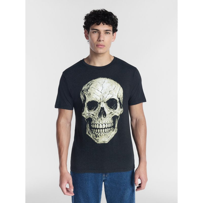 Men's Halloween Web Greometry Graphic T-Shirt - Black Soot 3XL