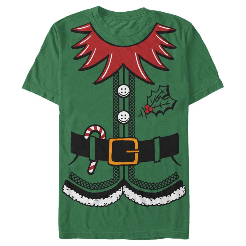 Men's Elf Costume Graphic T-Shirt - Lost Gods Kelly Green Large Variation L
