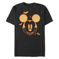 Men's Halloween Mickey Mouse Graphic T-Shirt 3XL Black Halloween Tee