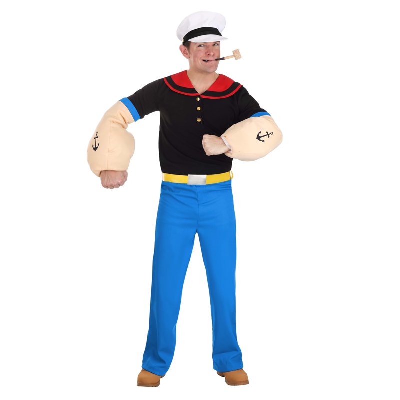 Men's Premium Popeye Costume XL - Adult Cartoon Cosplay Outfit