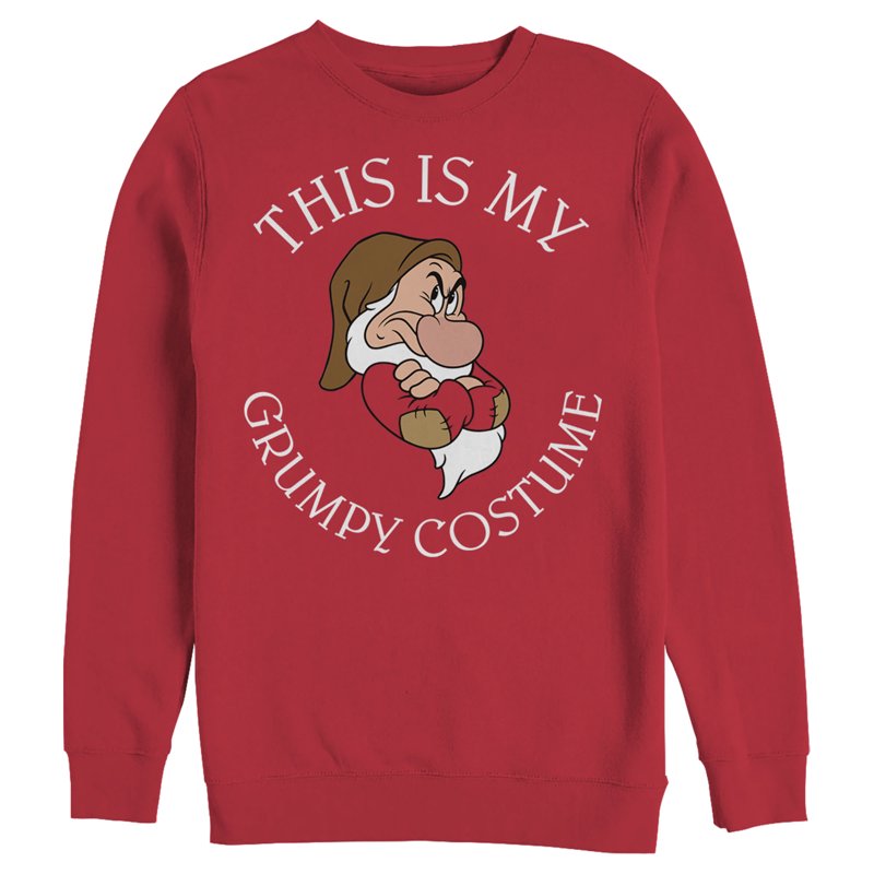 Men's Snow White Grumpy Costume Sweatshirt - Red, L
