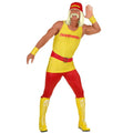 Men's Hulk Hogan Costume M - WWE Wrestling Outfit with Shirt, Pants & Belt