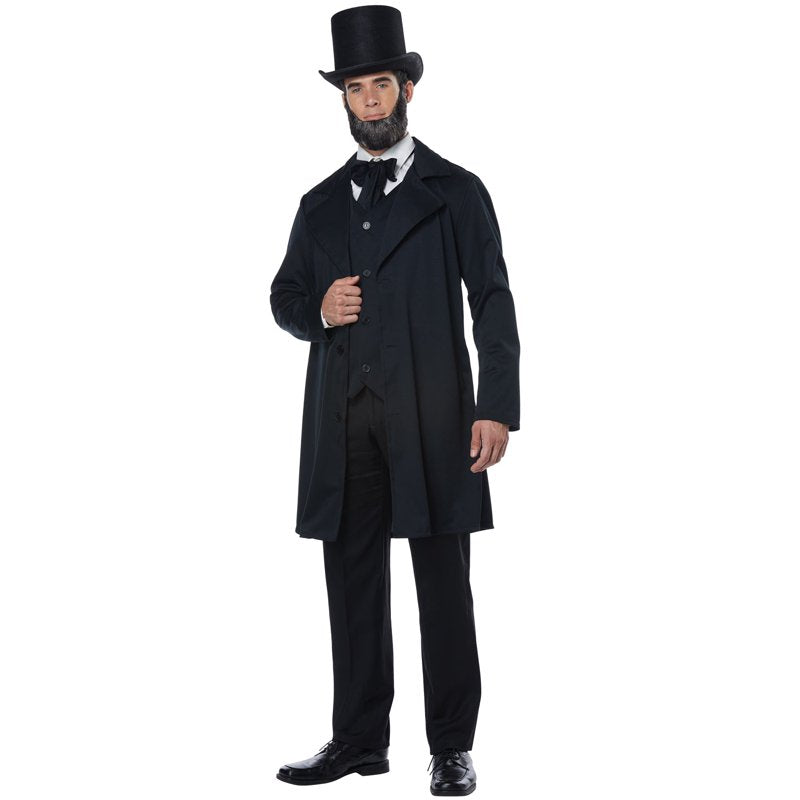 Men's Abraham Lincoln Costume - Medium with Top Hat & Vest - California Costume Collections Variation M