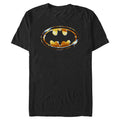 Black Mens Batman 1989 Logo T Shirt - Retro Fit, Large