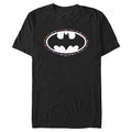 Men's Patriotic Batman Logo T-Shirt XL Black with Stars