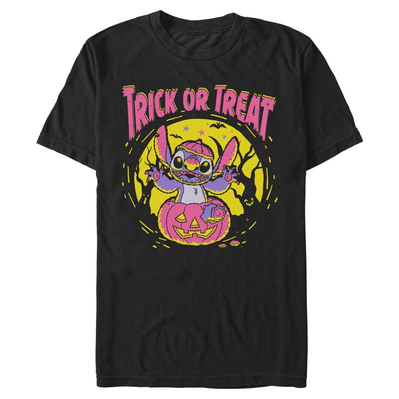Men's Halloween Trick or Treat T Shirt - Lilo & Stitch, S