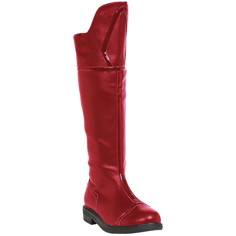 Men's Superhero Costume Boots - Red Medium with 1.5 Inch Heel
