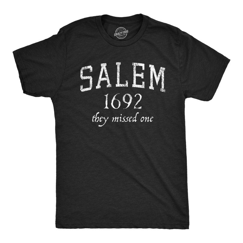 Men's Salem 1692 Halloween T Shirt Funny Witch Hunt Joke Graphic Tee - Size M