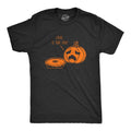 Mens Funny Halloween Pumpkin Pie Joke T Shirt 3XL Black Graphic Tee