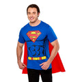 Men's Superman Costume Kit - 36 Inch Cape & T-Shirt Costume for Adults