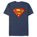 Men's Superman Logo Classic Graphic T-Shirt Navy Blue 2XL